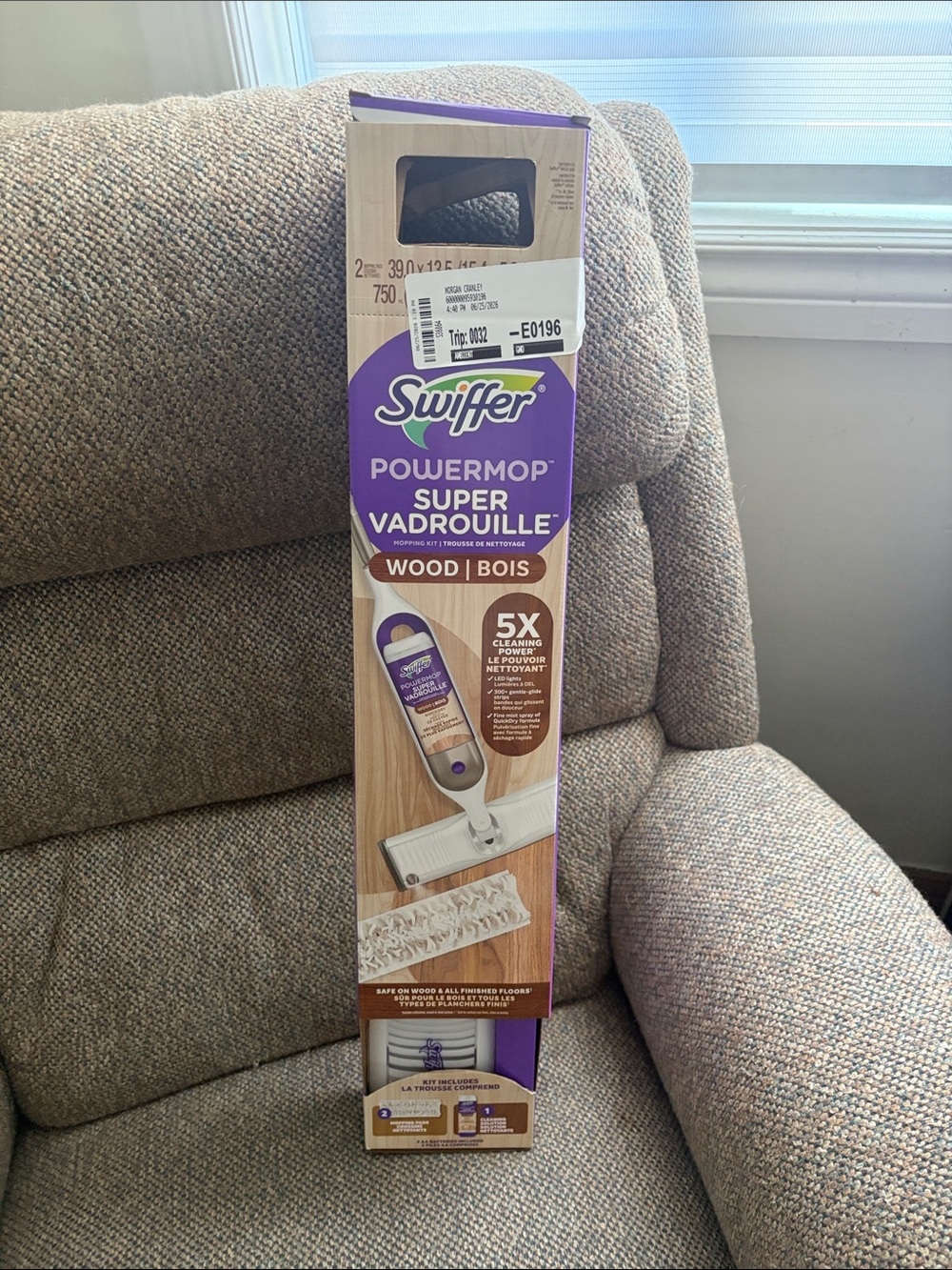 Swiffer Powermop Super Wood Floor Mop - Purple & White